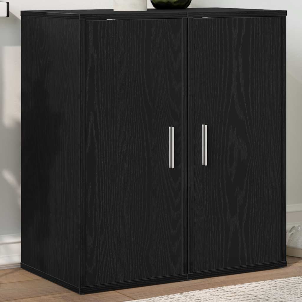 Skoskåp 2 st svart ek 32x35x70 cm konstruerat trä