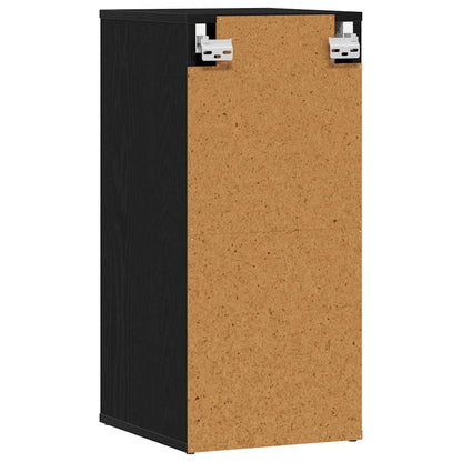 Skoskåp 2 st svart ek 32x35x70 cm konstruerat trä