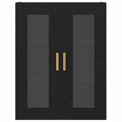 Väggskåp Svart ek 69.5 x 34 x 90 cm