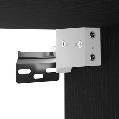 TV-bänkset 2 pcs Svart Ek 30,5 x 30 x 102 cm Konstruerat trä