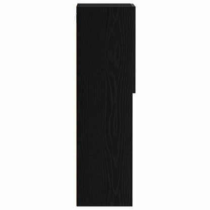 TV-bänkset 2 pcs Svart Ek 30,5 x 30 x 102 cm Konstruerat trä