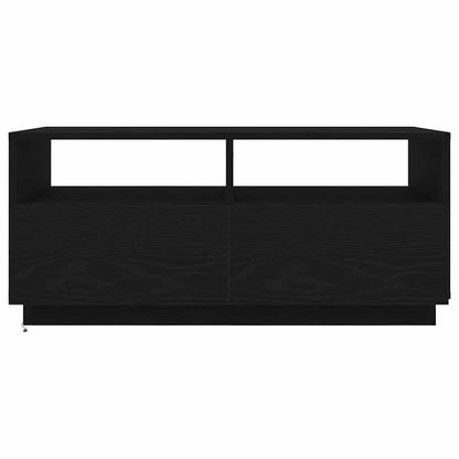 Soffbord Svart Ek LED 90x49x40 cm