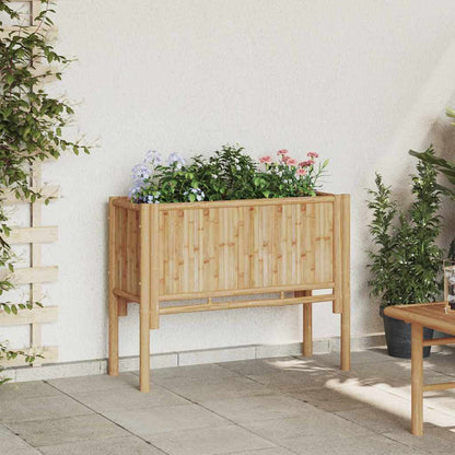 Utomhus Blomkruka Trä bädd Brun 90 x 35 x 70 cm Bambu