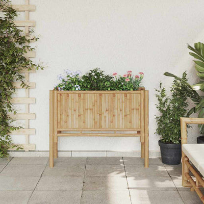 Utomhus Blomkruka Trä bädd Brun 90 x 35 x 70 cm Bambu