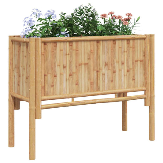 Utomhus Blomkruka Trä bädd Brun 90 x 35 x 70 cm Bambu