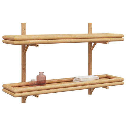 Vägghylla Brun 100 x 26 x 60 cm Bambu