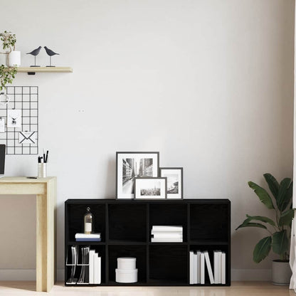 Bokhylla Svart Ek 66x30x130 cm