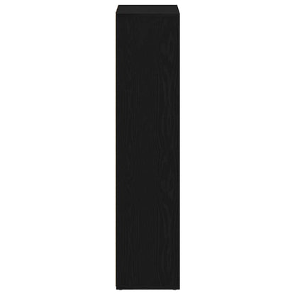 Bokhylla Svart Ek 66x30x130 cm