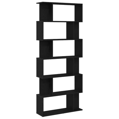 Bokhylla Svart Ek 80x24x190,5 cm