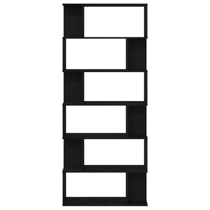 Bokhylla Svart Ek 80x24x190,5 cm