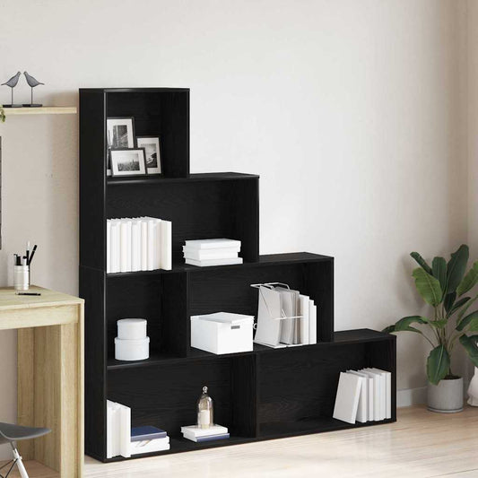 Bokhylla Svart Ek 155 x 24 x 160 cm