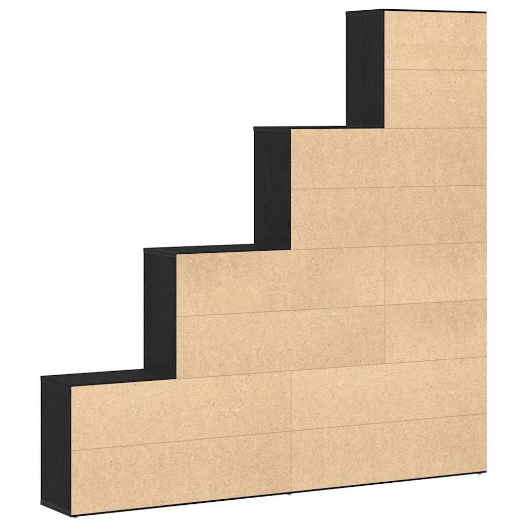 Bokhylla Svart Ek 155 x 24 x 160 cm