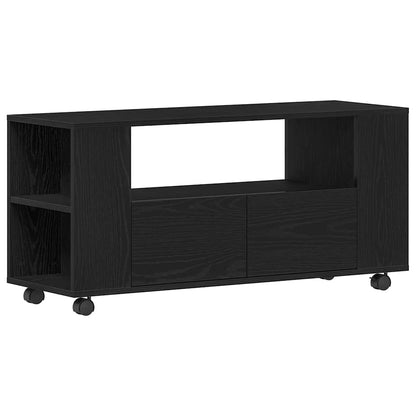 TV-Möbel Svart Ek TV-Bänk med hjul 102x34,5x43 cm