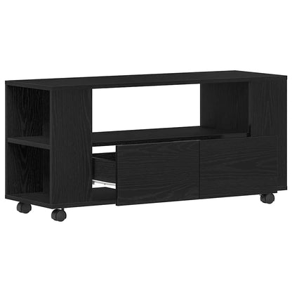 TV-Möbel Svart Ek TV-Bänk med hjul 102x34,5x43 cm