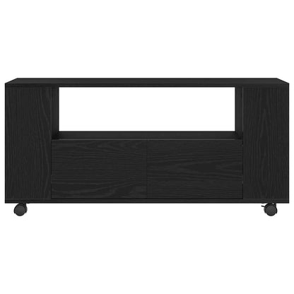 TV-Möbel Svart Ek TV-Bänk med hjul 102x34,5x43 cm
