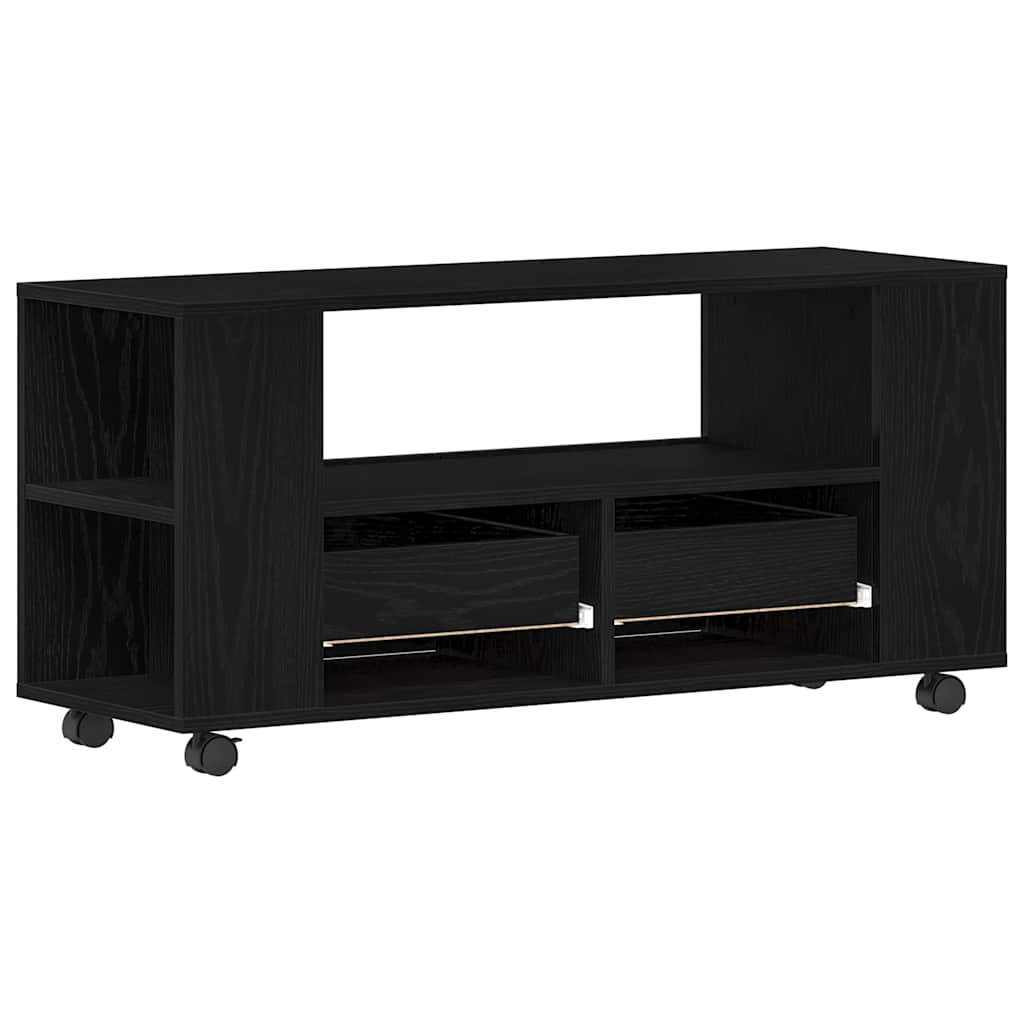 TV-Möbel Svart Ek TV-Bänk med hjul 102x34,5x43 cm