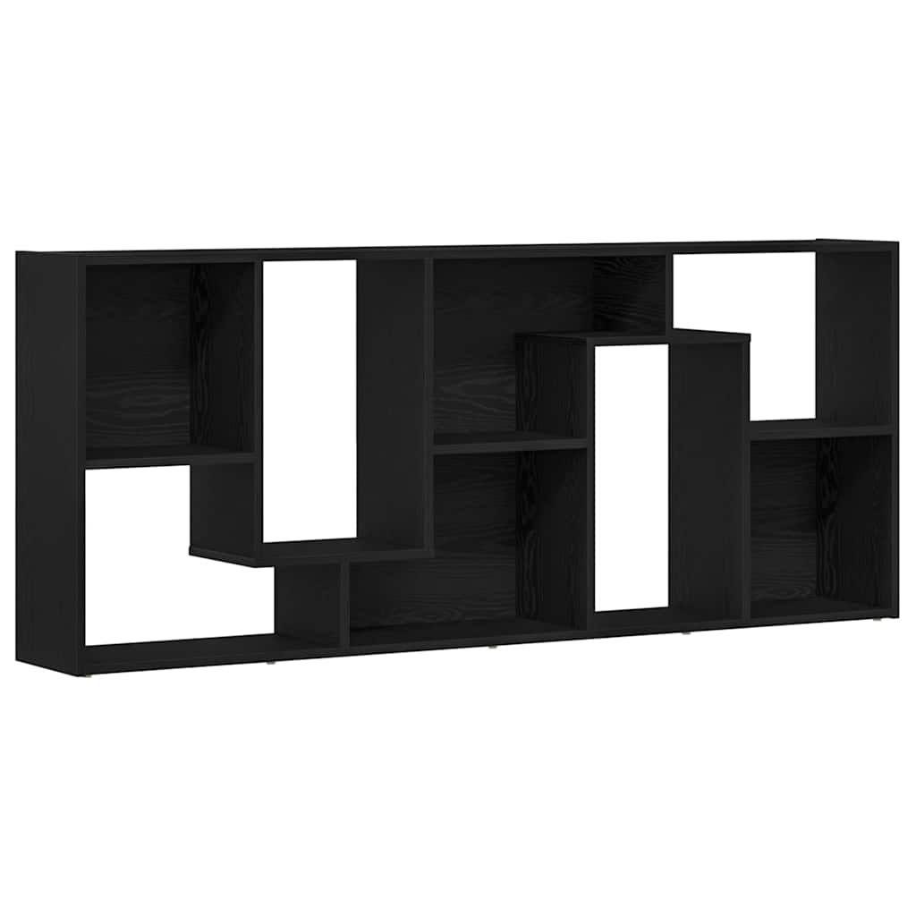 Bokhylla Svart Ek 67x24x161 cm