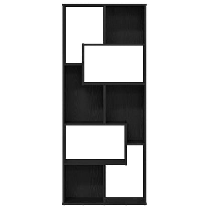 Bokhylla Svart Ek 67x24x161 cm