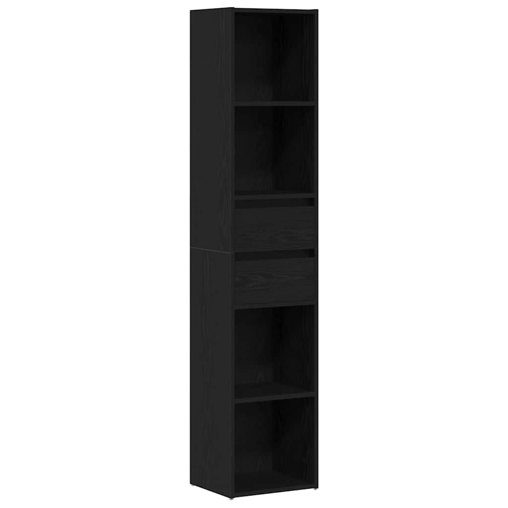 Bokhylla Svart Ek 36 x 30 x 171 cm
