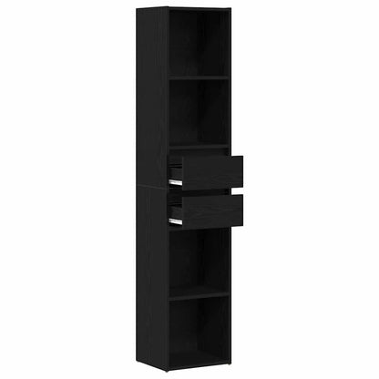 Bokhylla Svart Ek 36 x 30 x 171 cm
