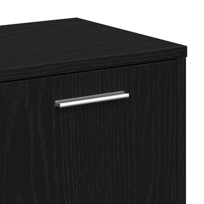 Bokhylla Svart Ek 90x28x90 cm