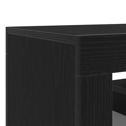 TV-Möbel Svart Ek TV-skåp med låda 120 x 35 x 40 cm