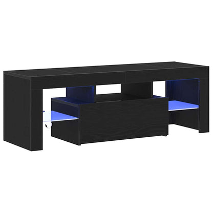 TV-Möbel Svart Ek TV-skåp med låda 120 x 35 x 40 cm