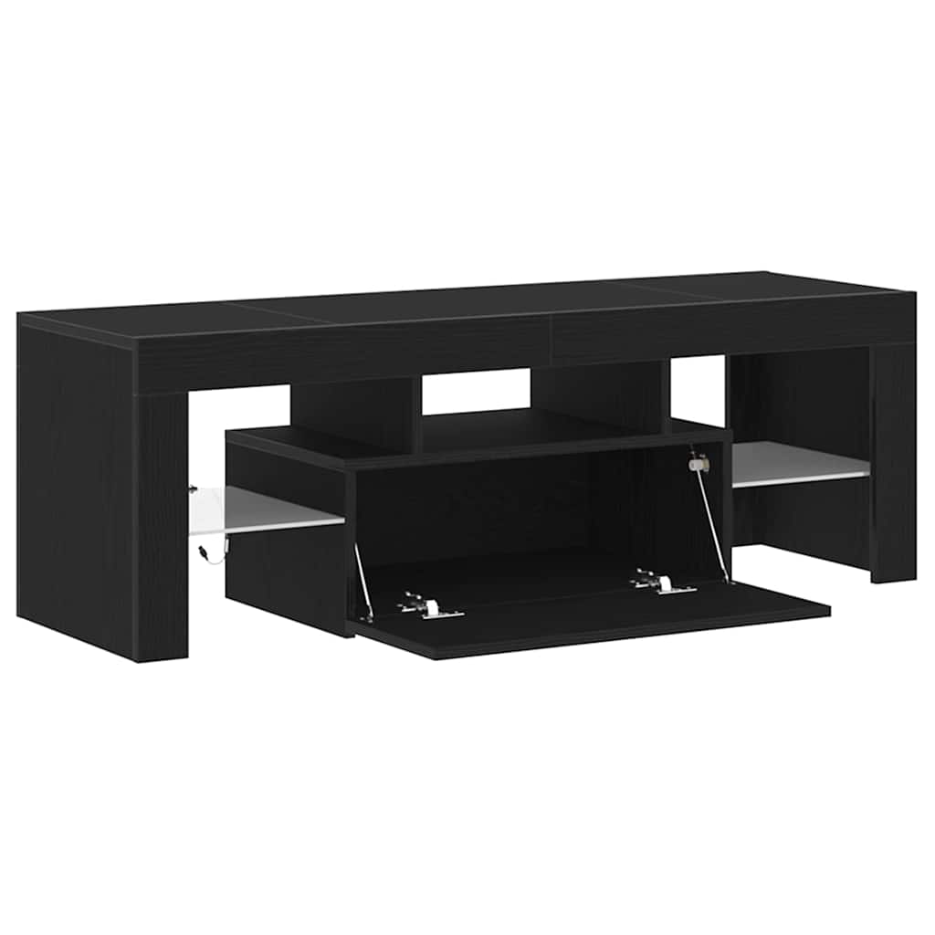 TV-Möbel Svart Ek TV-skåp med låda 120 x 35 x 40 cm