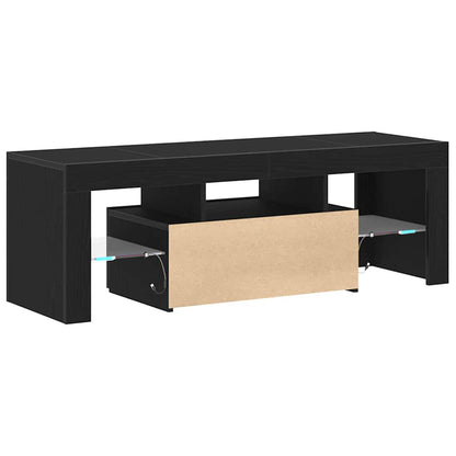 TV-Möbel Svart Ek TV-skåp med låda 120 x 35 x 40 cm