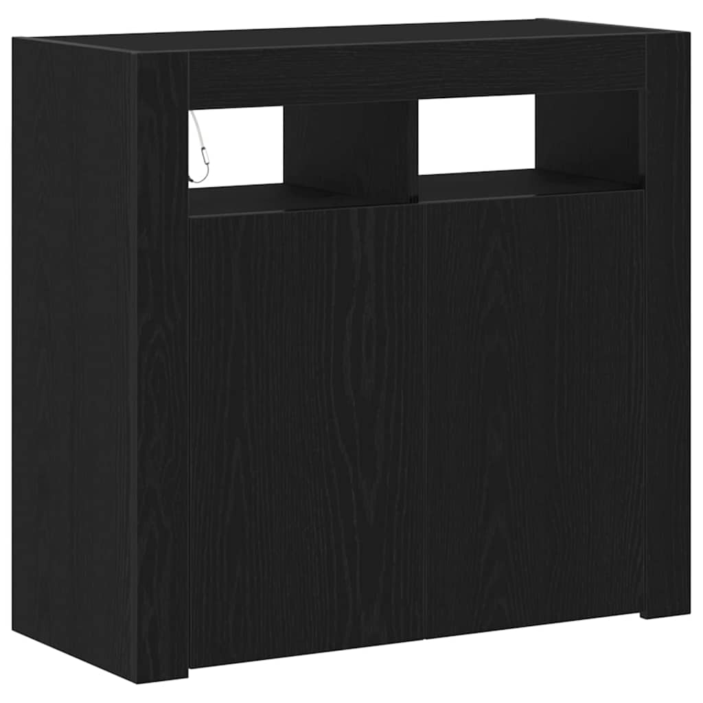 Skänk Svart 80 x 35 x 75 cm