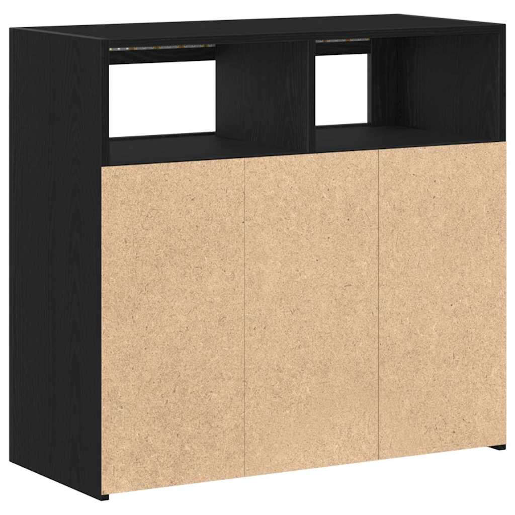 Skänk Svart 80 x 35 x 75 cm