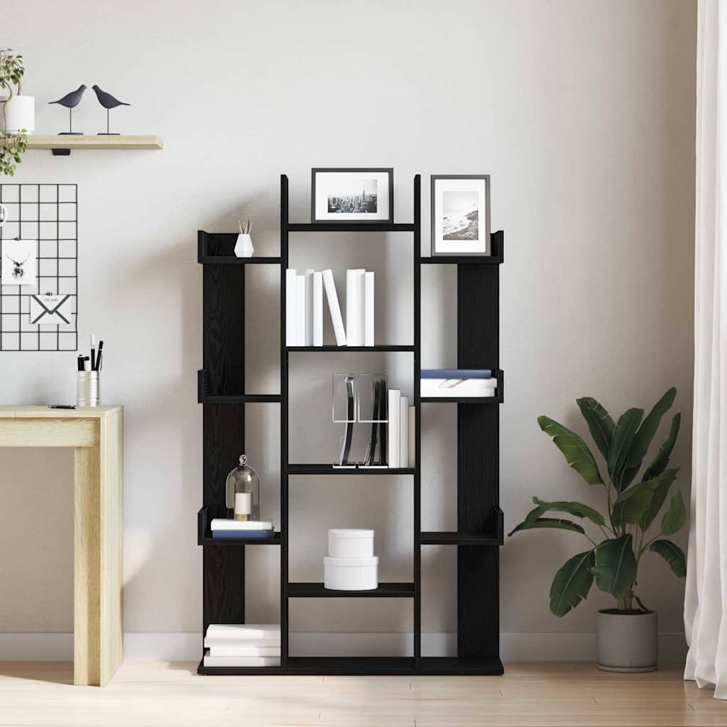 Bokhylla Svart Ek 86 x 25,5 x 140 cm