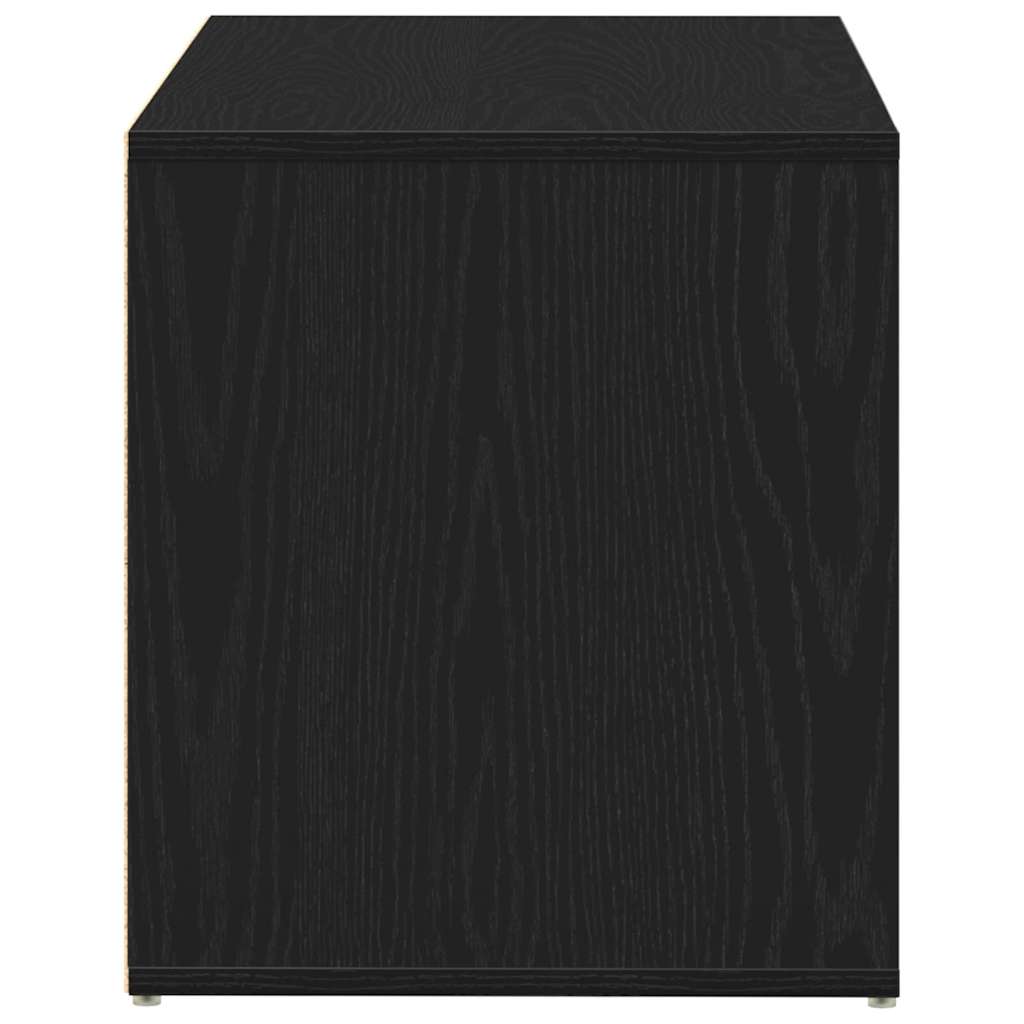 Hallbänk med låda Svart Ek 80 x 40 x 45 cm