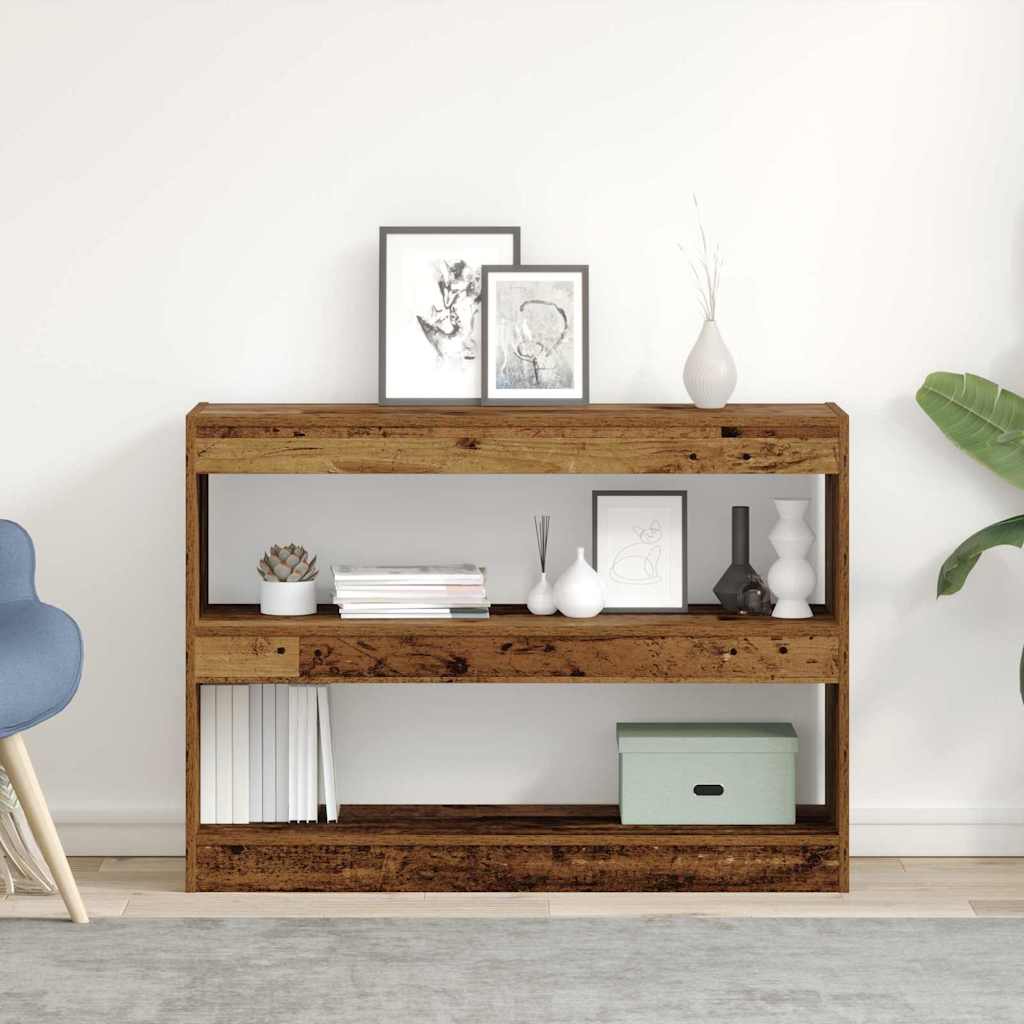 Bokhylla Åldrat Trä 100 x 30 x 72 cm