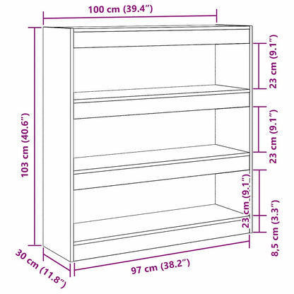 Bokhylla Artisan Ek 100 x 30 x 103 cm