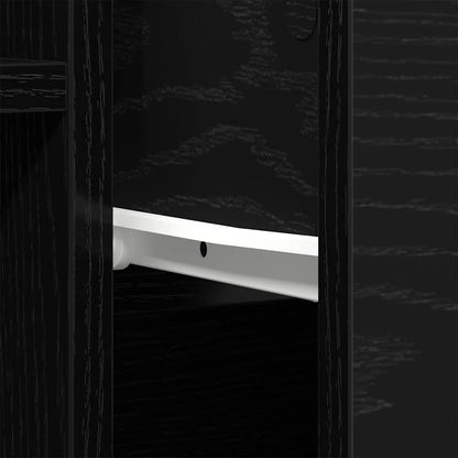 Skänk Svart med låda 60 x 30 x 70 cm