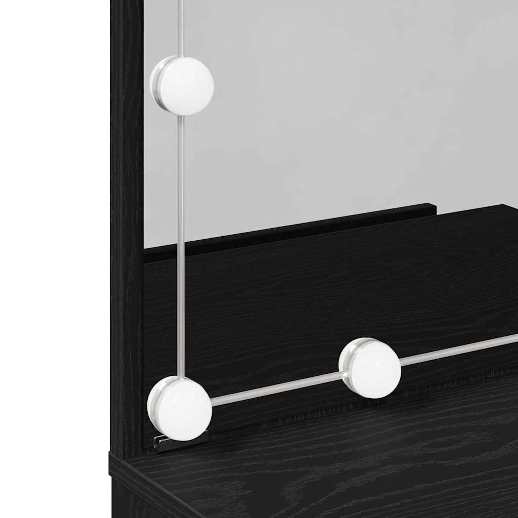Sminkbord Svart Ek 60 x 40 x 140 cm