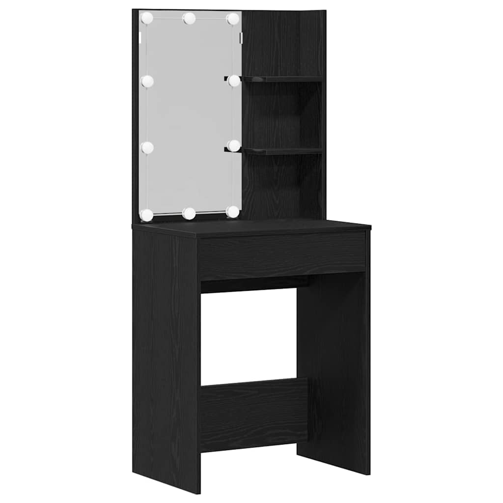 Sminkbord Svart Ek 60 x 40 x 140 cm