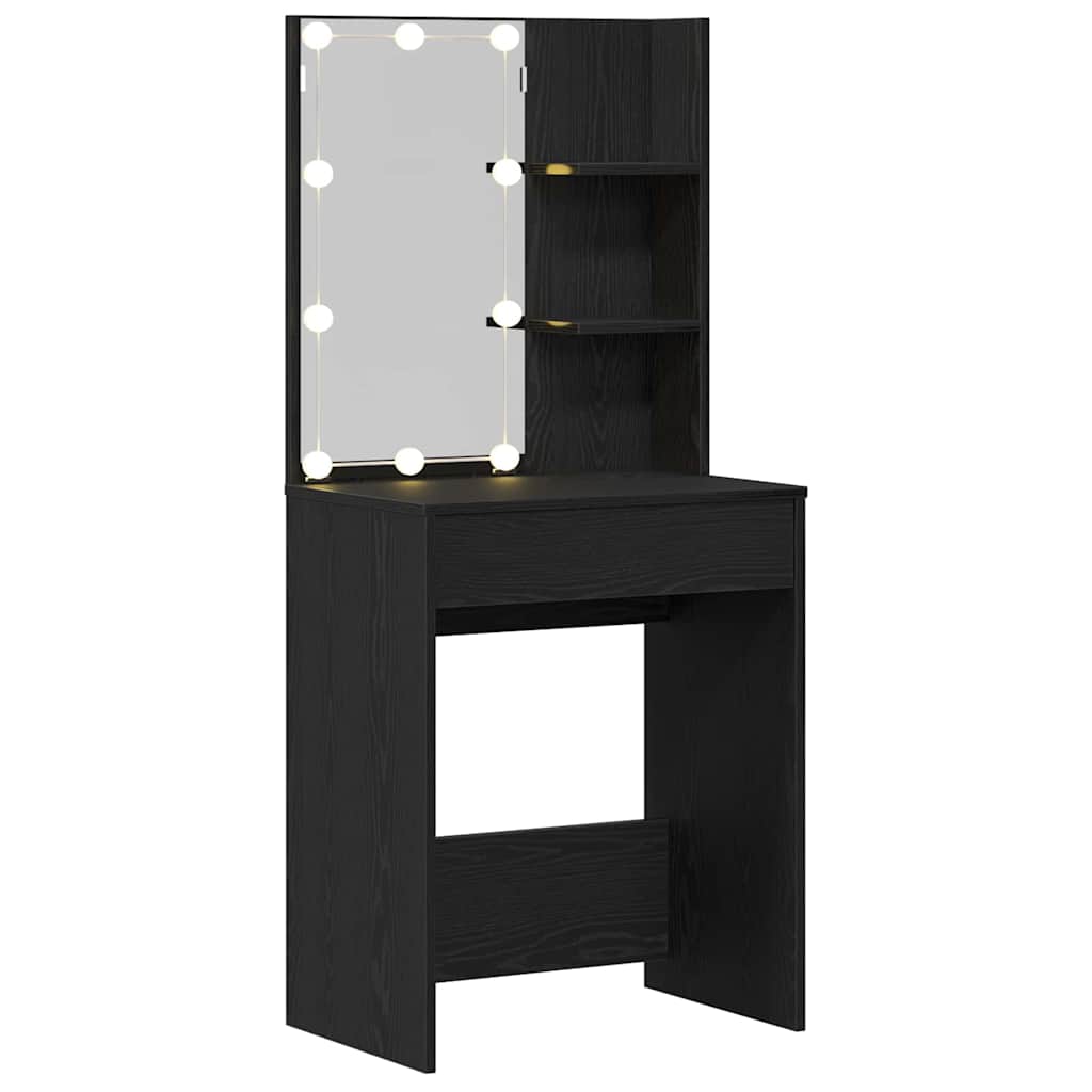 Sminkbord Svart Ek 60 x 40 x 140 cm