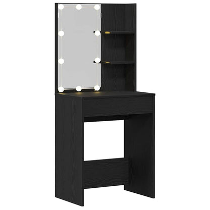 Sminkbord Svart Ek 60 x 40 x 140 cm