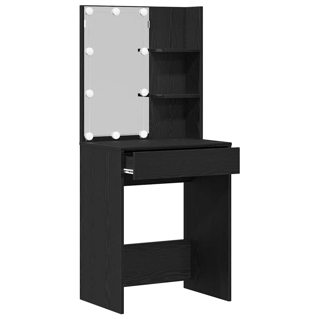 Sminkbord Svart Ek 60 x 40 x 140 cm