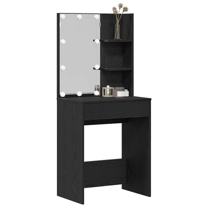 Sminkbord Svart Ek 60 x 40 x 140 cm