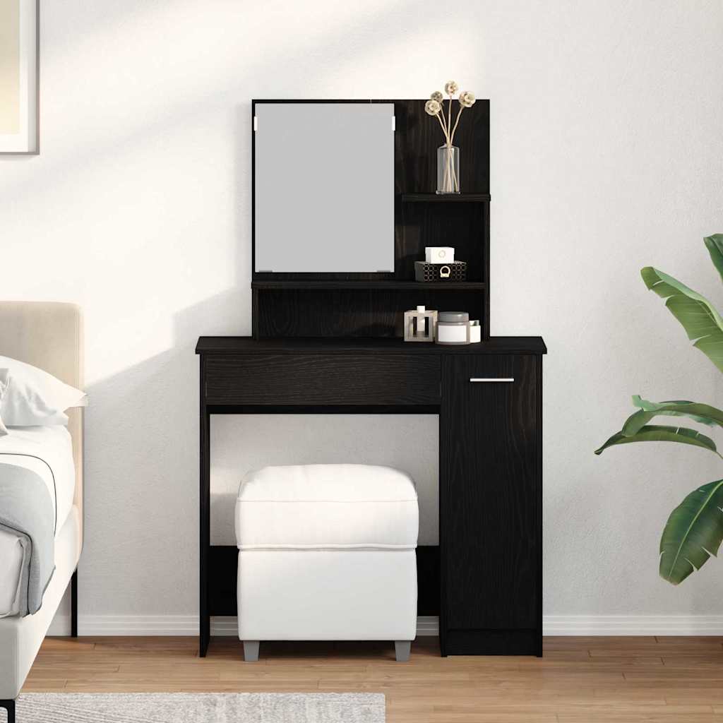 Sminkbord Svart Ek 86,5 x 35 x 136 cm