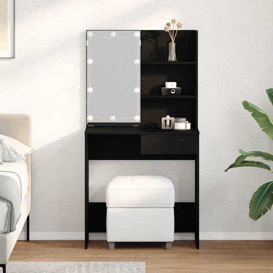 Sminkbord Svart Ek 74,5 x 40 x 141 cm