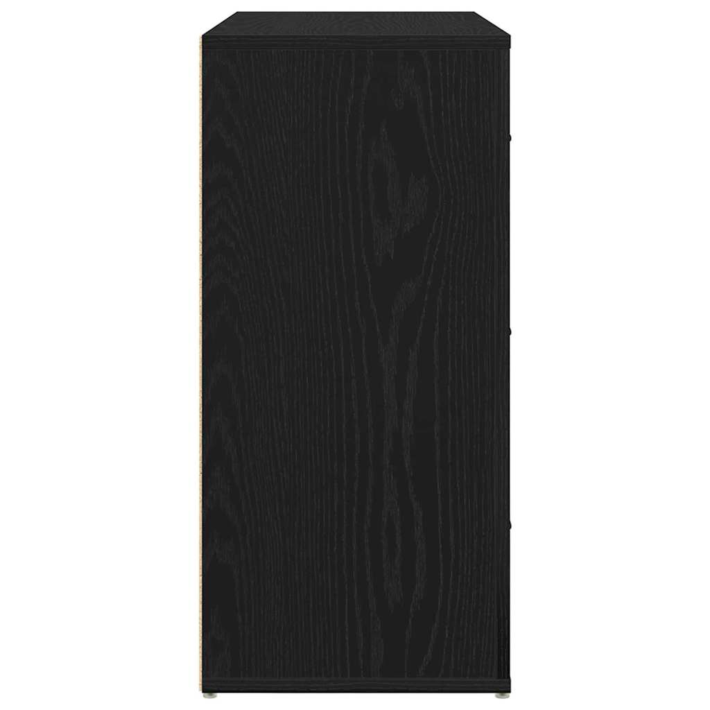 Skänk Svart Ek med låda 80 x 33 x 70 cm