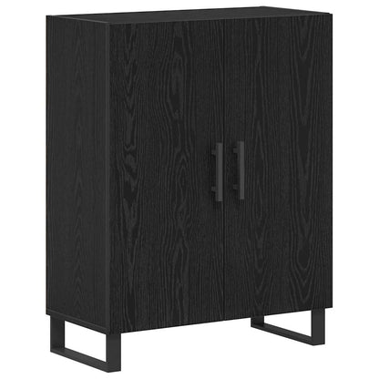 Sideboard Svart Ek 69,5 x 34 x 90 cm Konstruerat trä