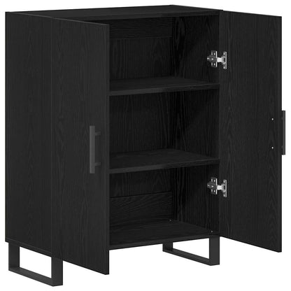 Sideboard Svart Ek 69,5 x 34 x 90 cm Konstruerat trä