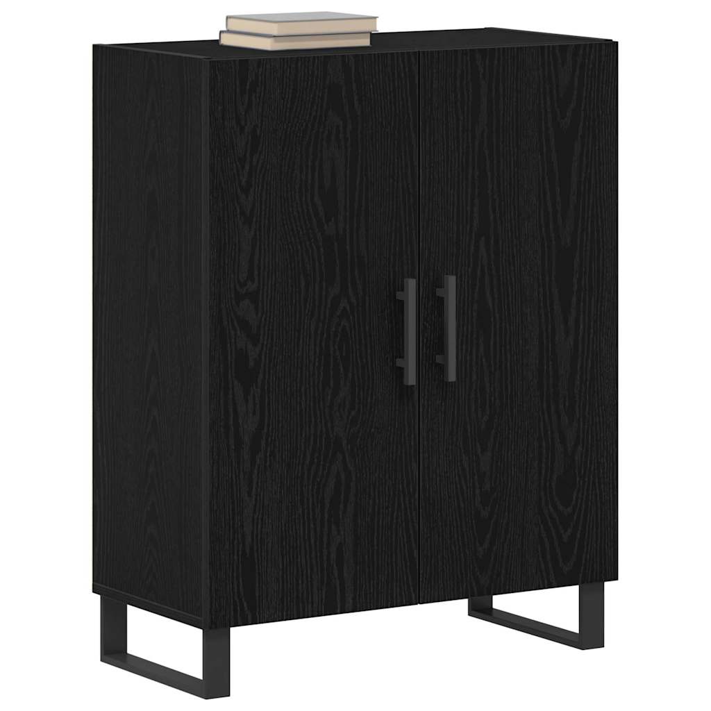 Sideboard Svart Ek 69,5 x 34 x 90 cm Konstruerat trä