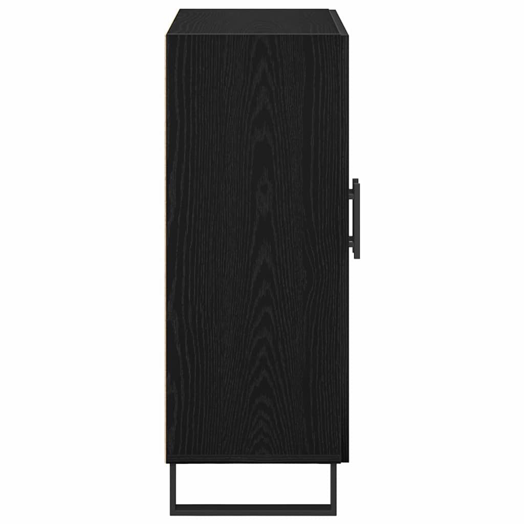 Sideboard Svart Ek 69,5 x 34 x 90 cm Konstruerat trä