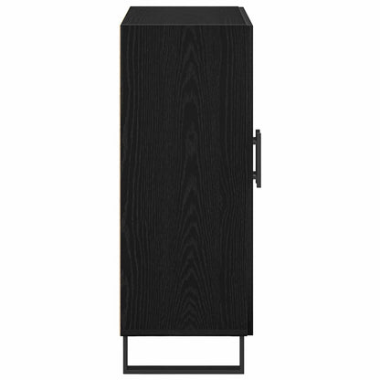 Sideboard Svart Ek 69,5 x 34 x 90 cm Konstruerat trä